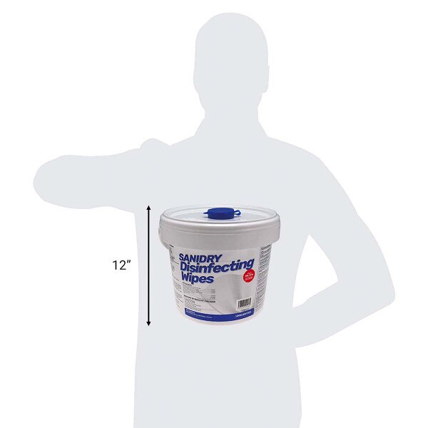 Sanidry Disinfecting Wipes, size